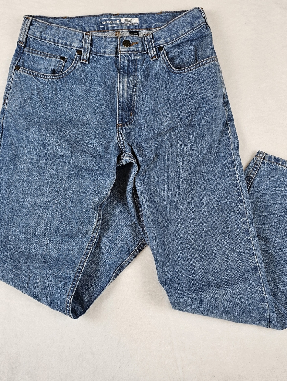 Carhartt Relaxed Fit‎ B17 STW Stonewash Denim Pants Jeans 32x32 Work Casual